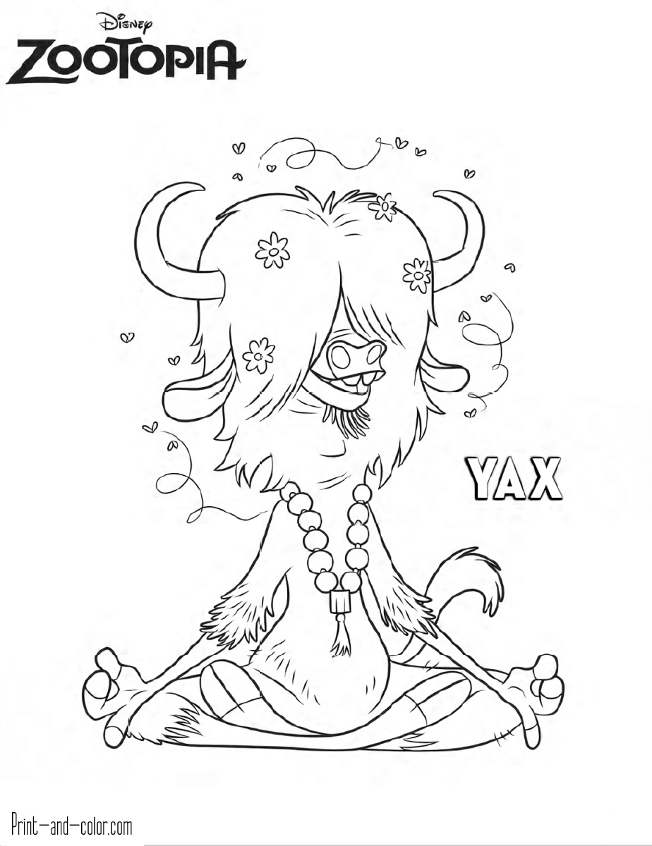 924x1200 Zootopia Coloring Pages Print