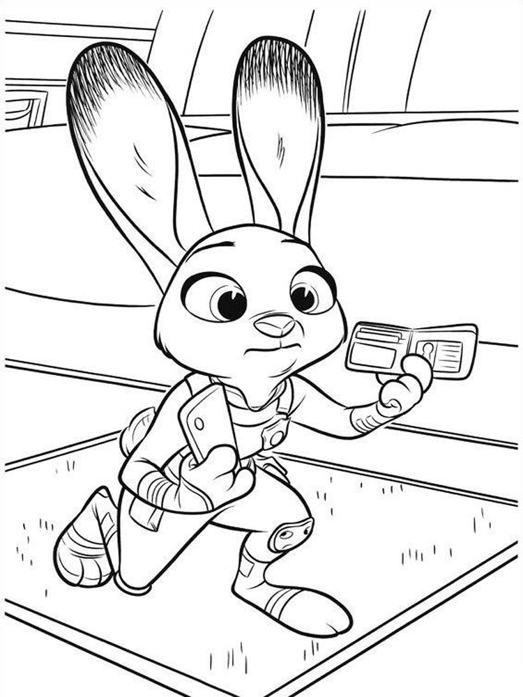 750x1000 Zootopia Coloring Pages. Free Printable Zootopia Coloring Pages.