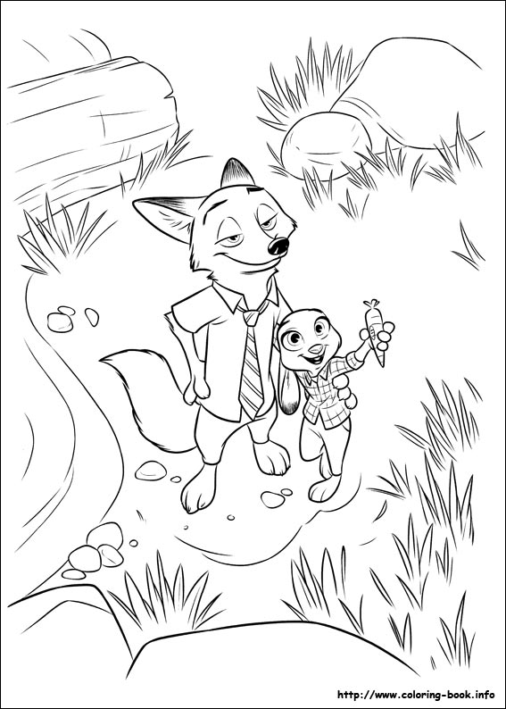 567x794 Zootopia Coloring Picture