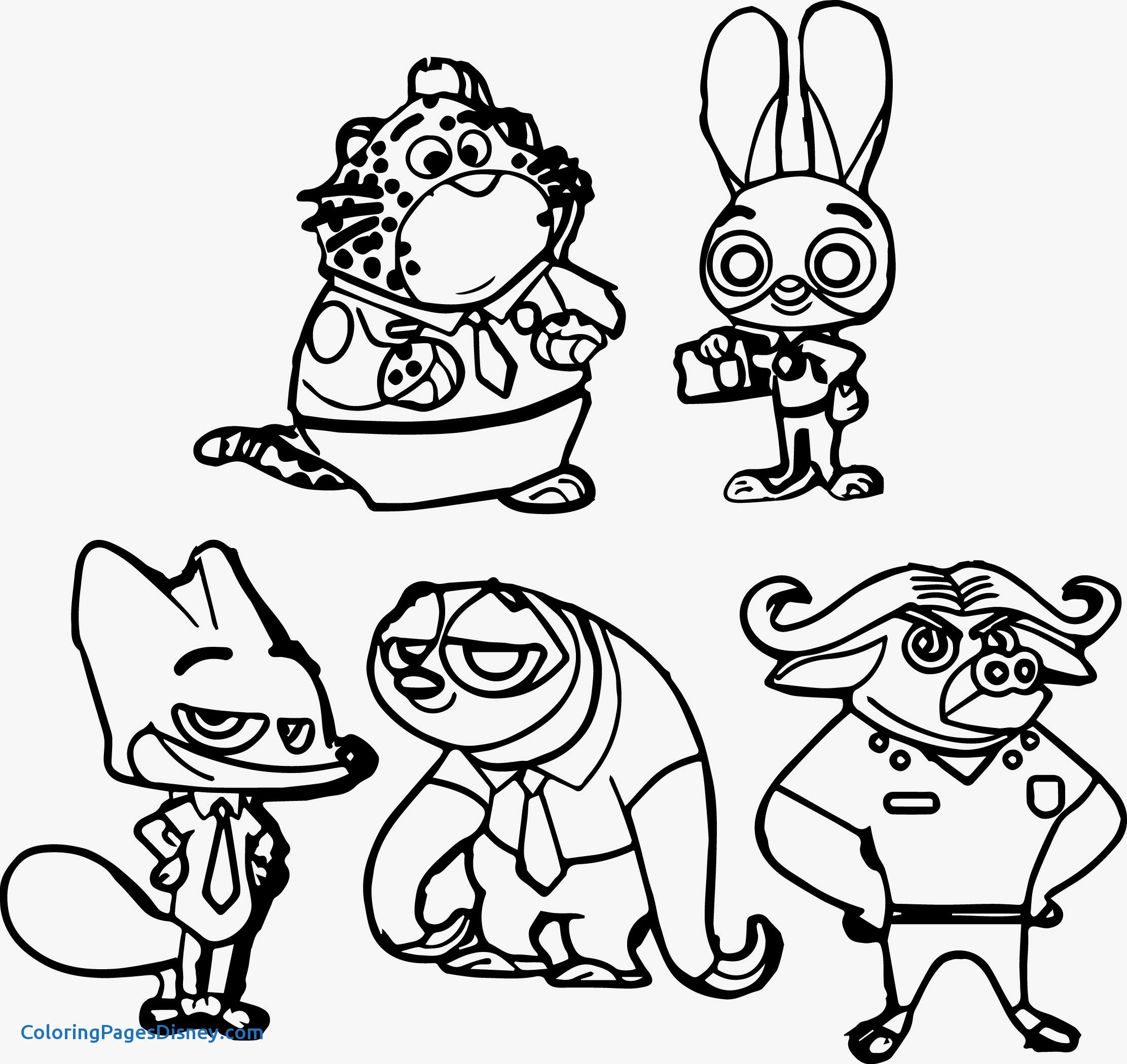 2223x2099 Coloring Pages Zootropolis Inspirational Zootopia Coloring Pages