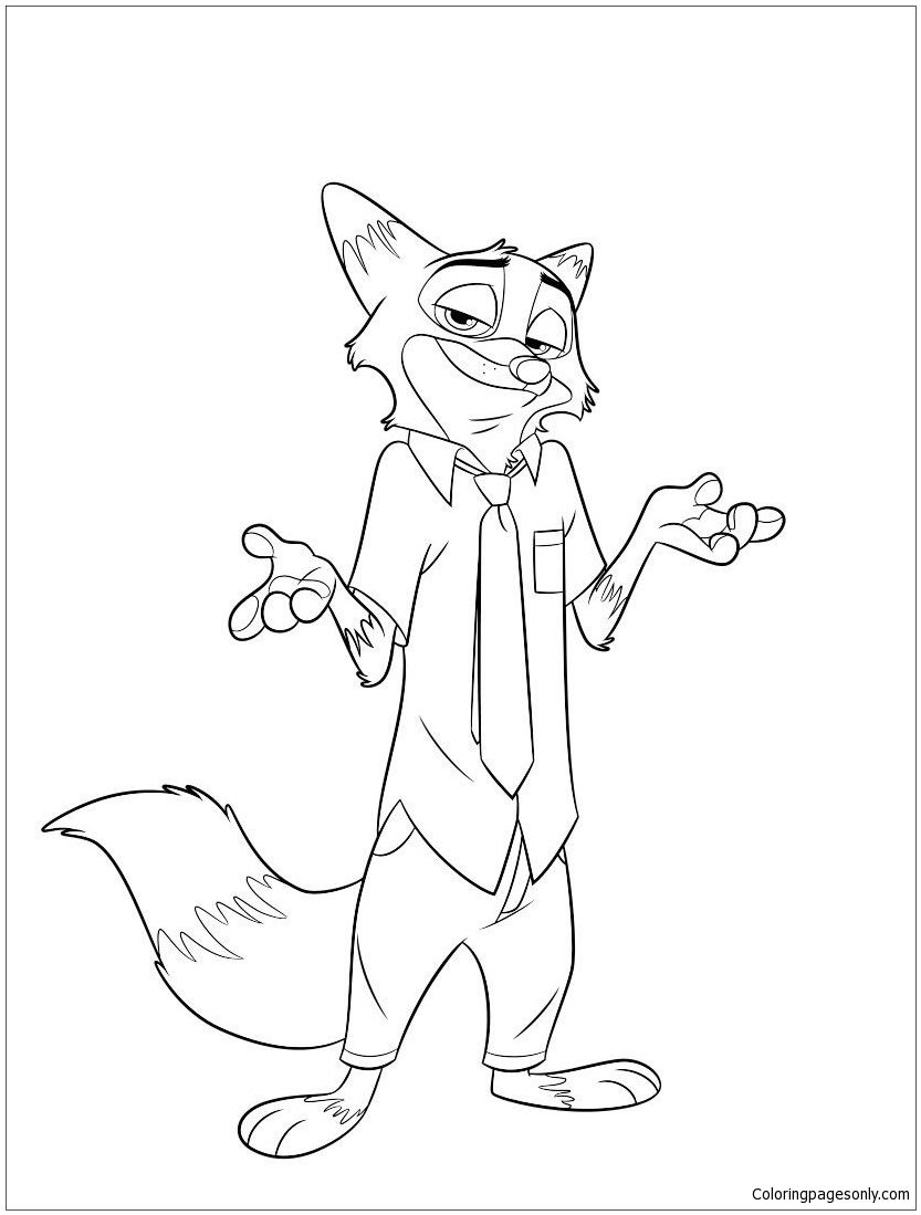 Nick Wilde From Zootopia Coloring Page Zootopia Coloring Pages 833x1099 Nick Wilde From Zootopia Coloring Page Zootopia Coloring Pages
