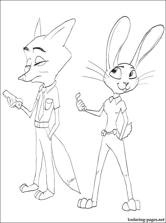 Zootopia Coloring Pages Printable Coloring Book Zootopia Coloring 560x750 Zootopia Coloring Pages Printable Coloring Book Zootopia Coloring