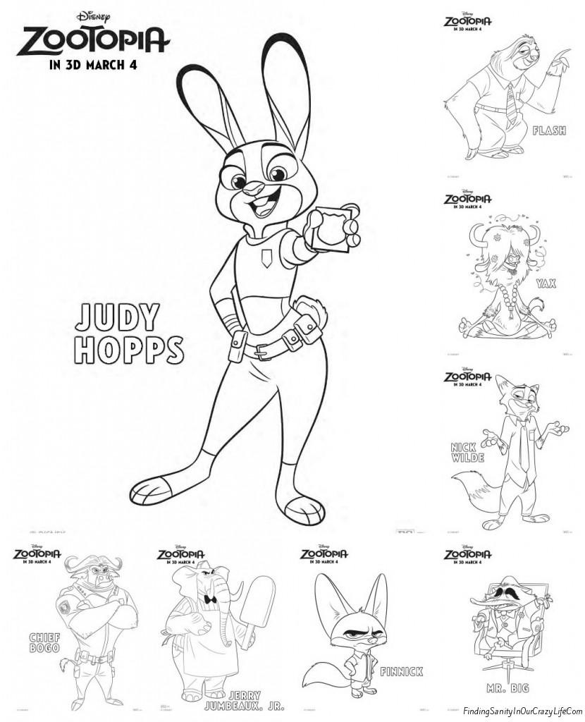 Coloring Pictures Of Zootopia New Free Zootopia Coloring 830x1024 Coloring Pictures Of Zootopia New Free Zootopia Coloring