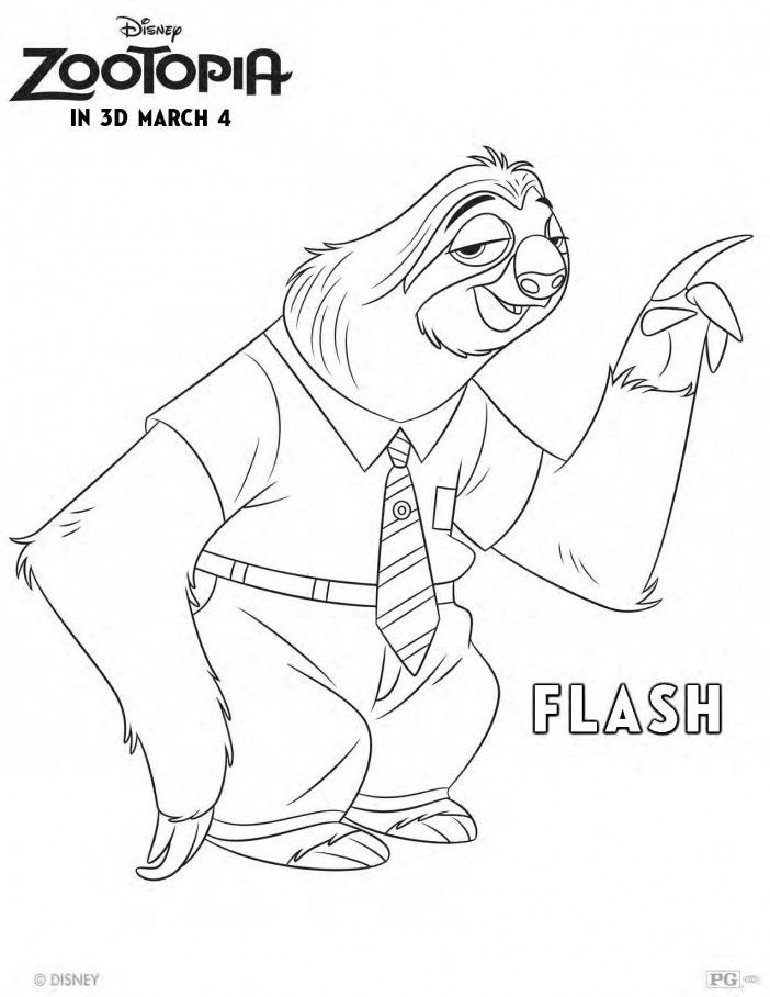 Zootopia Coloring Pages Zootopia 702x908 Zootopia Coloring Pages Zootopia