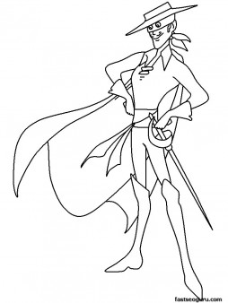 254x338 Printabel Coloring Pages For Kids Zorro