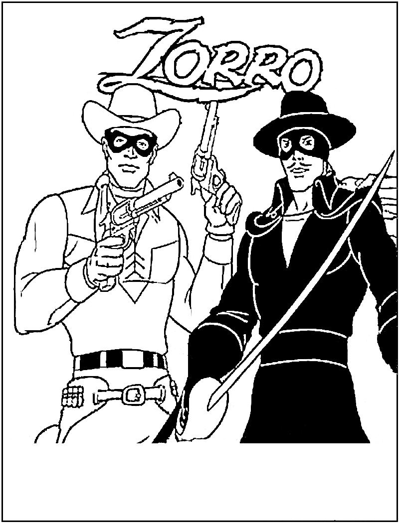 800x1050 Zorro Coloring Pages 5