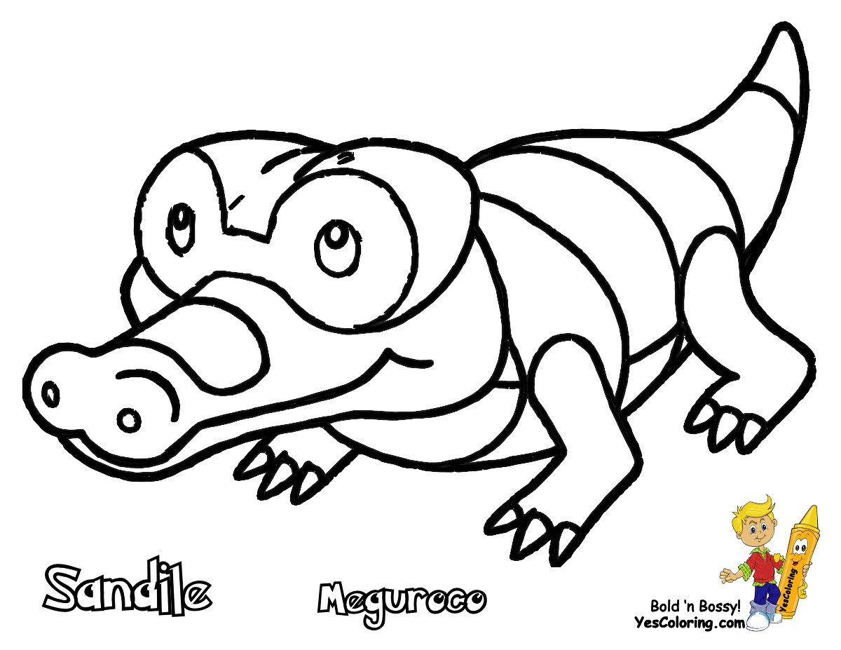 1200x927 Pokemon Coloring Pages Krookodile New Download Pokemon Coloring