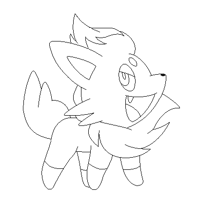 408x420 Pokemon Coloring Pages Of Zorua Zorua Lineart 5 Michy123