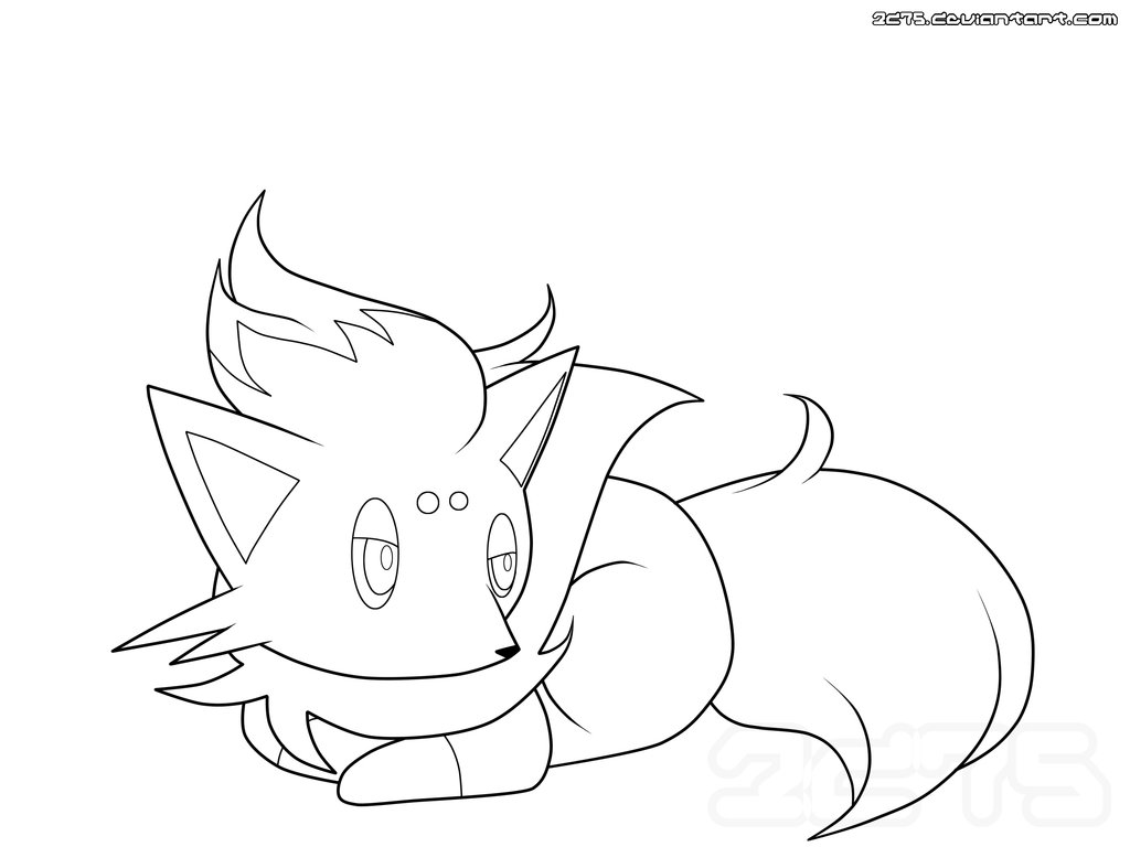 1024x768 Zorua. Lineart By Moxie2d On Lineart Pokemon