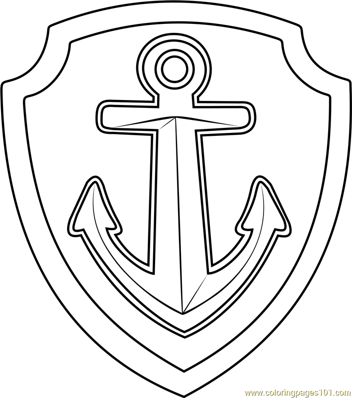 708x800 Zuma Badge Coloring Page