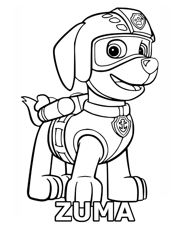 600x740 Zuma Coloring Page Sheet