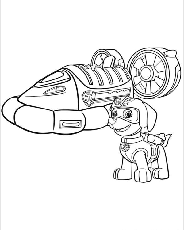 600x750 Lovely Coloring Page Zuma Coloring Ws