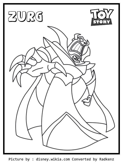 Radkenz Artworks Gallery Toy Story Zurg Coloring Page 513x684 Radkenz Artworks Gallery Toy Story Zurg Coloring Page